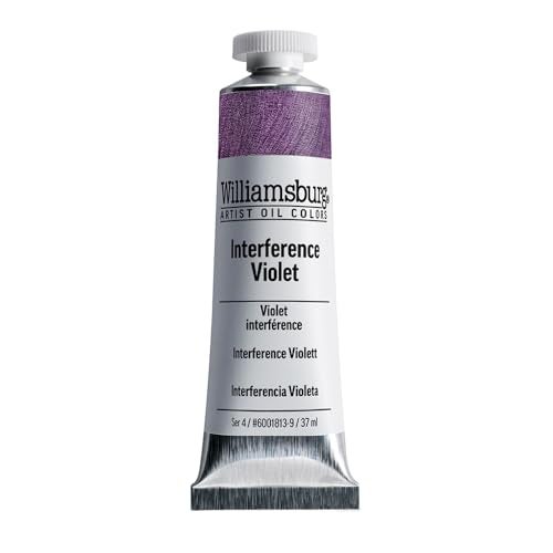 Williamsburg Artist Oil Colors by GOLDEN, Interference Violet, 37 ml tube, Professional Oil Paint, Transparent - Image 1