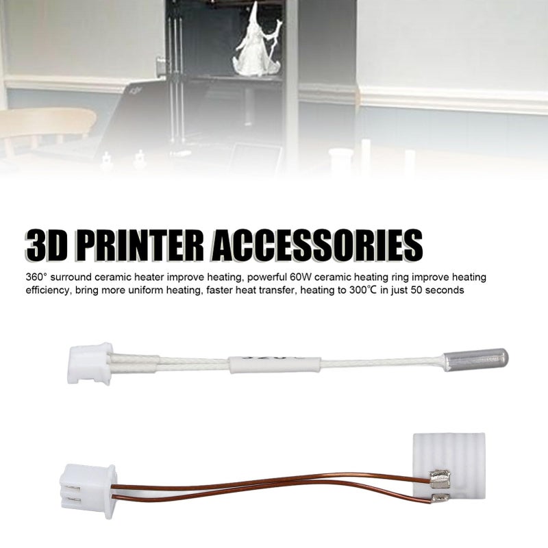 60W Ceramic Heater Thermistor For K1 K1 Max 3D Printer Hotend Replacement Accessories - Image 4