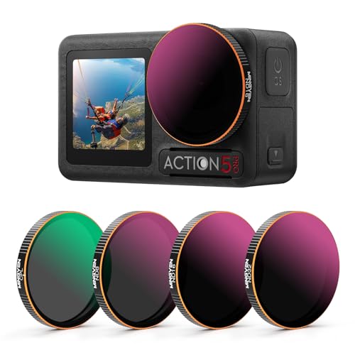 MINGVEN Action 5 Pro ND Filter Set, CPL + ND Filters Set for DJI Osmo Action 5 / Action 4 / Action 3, 4 Pack (CPL, ND8, ND16, ND32) - Image 1