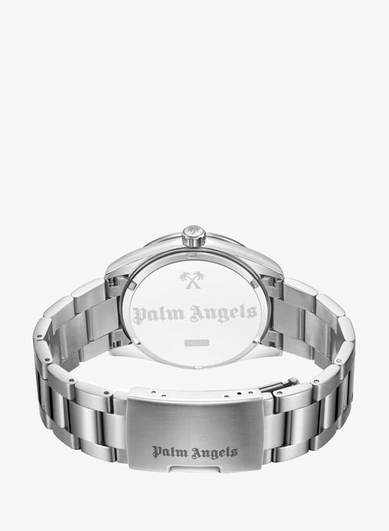 Palm Angels Serreno Aqua Dial Silver Stainless Steel Bracelet Analog Watch for Men, 40mm - Image 3
