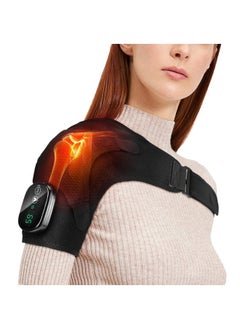 M MIAOYAN Electric Heating Shoulder Support Belt, Neck and Shoulder Joint Strain Heating Belt with Vibrating Massage, Heating and Massaging Protector  - Image 1