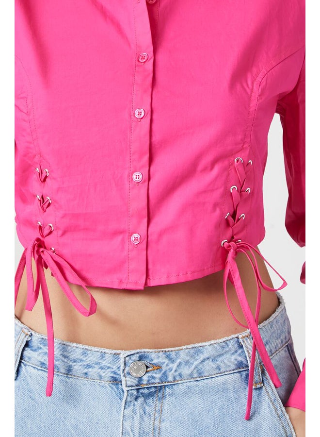 FOREVER 21 قميص قصير برباط - Image 2