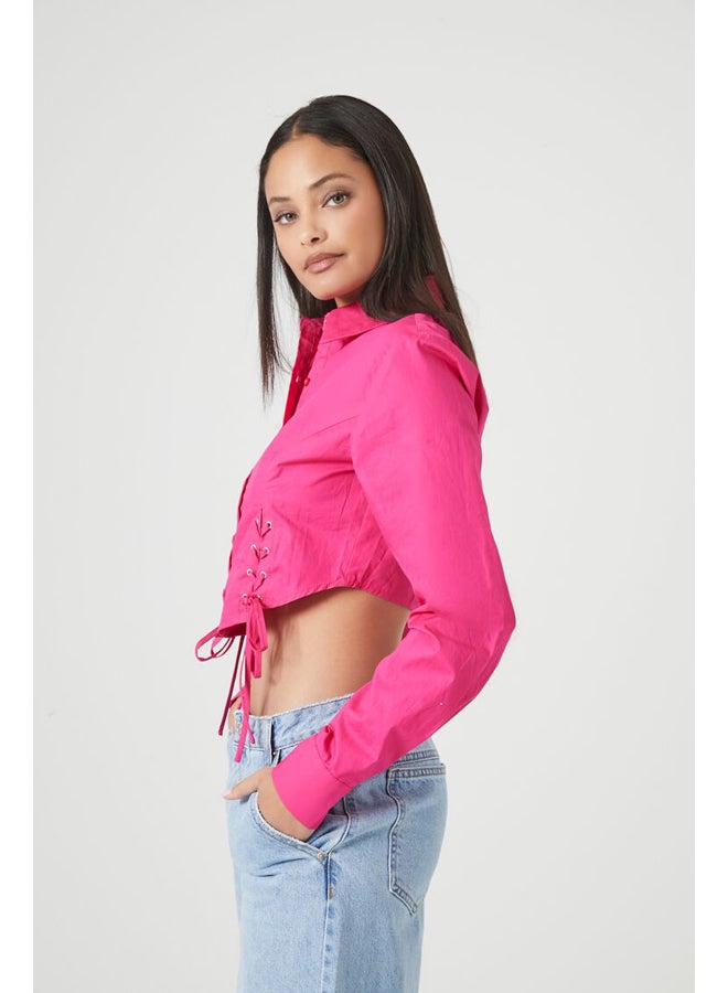 FOREVER 21 قميص قصير برباط - Image 4