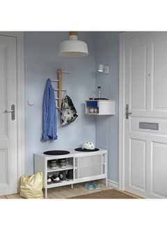 Zaboon Storage Bench With Sliding Doors, White, 100X37 Cm  - Image 2