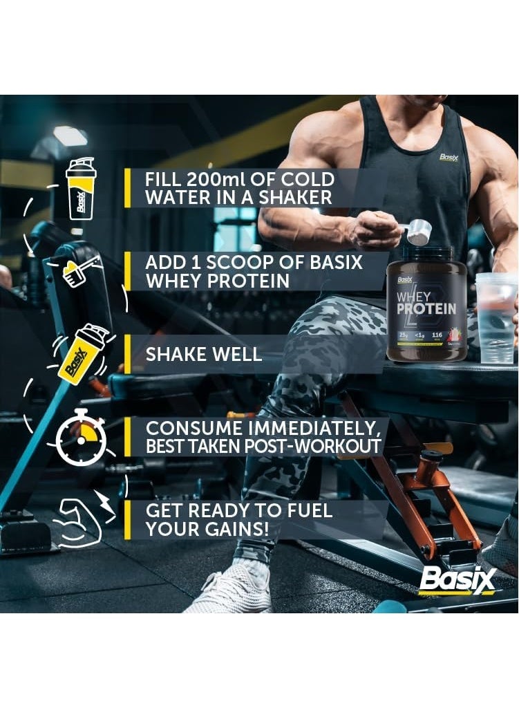 Basix Whey Protein Strawberry Swirl 70 Servings – Premium Muscle Growth & Recovery Formula - Image 5