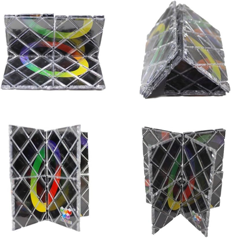 GoodPlay MoZhi LingAo 8 Panels 3 Rings Magic Folding Puzzle Cube Twisty Black - Image 3