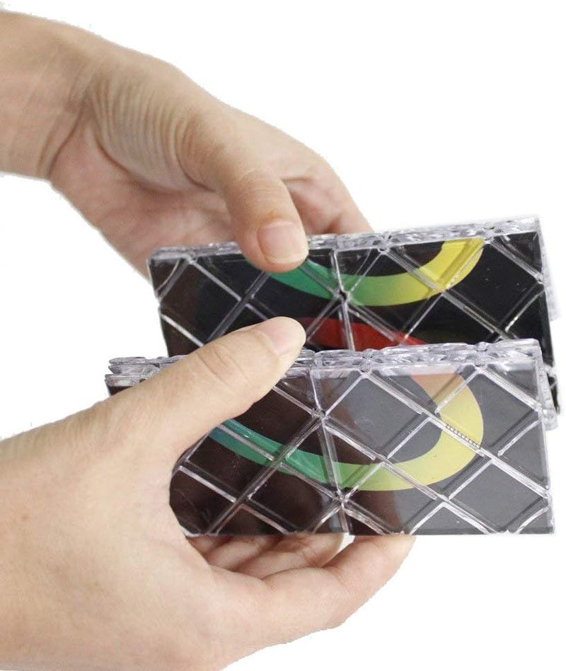 GoodPlay MoZhi LingAo 8 Panels 3 Rings Magic Folding Puzzle Cube Twisty Black - Image 4