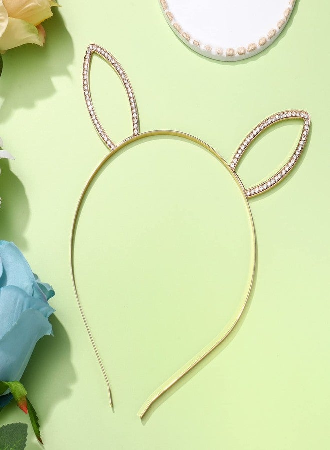PHALIN Easter Headband Cute Bunny Ear Headband Rhinestone Rabbit Hairband for Women Headwear - Image 3