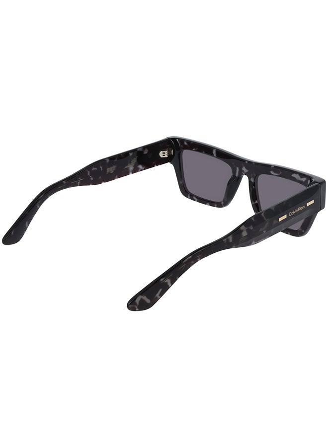 CALVIN KLEIN نظارات شمسية كاملة الإطار من أسيتات كالفن كلاين CK25510S 5220 (223) هافانا رمادي - Image 4