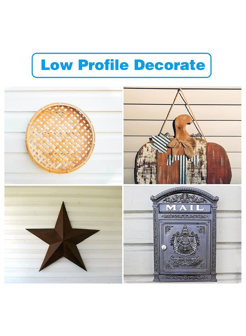 KASTWAVE Vinyl Siding Hooks, Heavy Duty No-Hole Stainless Steel Siding Clips Hooks for Hanging Ornaments, Wreaths, Camera, String Lights, Wreath Pictures Hook, 20 Pack - Image 2