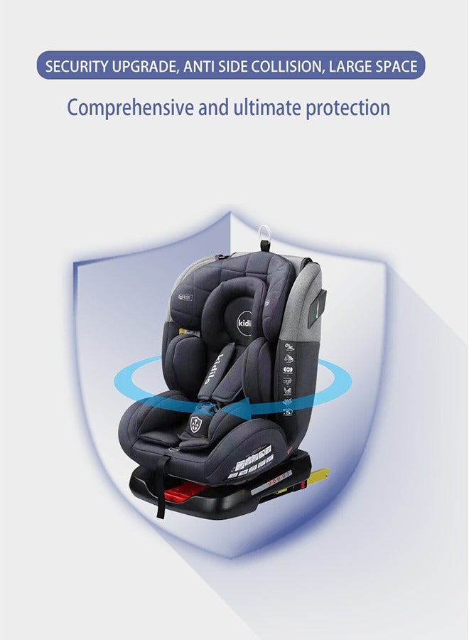 Kidilo Convertible Car Seat, 360° Rotating Seat, Rear-Facing or Forward-Facing Car Seat,grey - Image 3