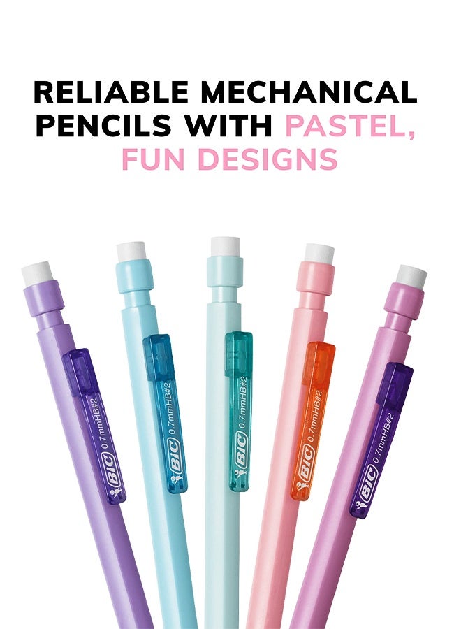 بيك أقلام تلوين باستيل ميكانيكية فائقة النعومة من بيك، رأس متوسط ​​(0.7 مم) للعودة إلى المدرسة، عبوة من 24 قطعة - Image 2