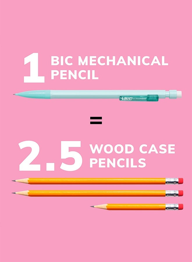 بيك أقلام تلوين باستيل ميكانيكية فائقة النعومة من بيك، رأس متوسط ​​(0.7 مم) للعودة إلى المدرسة، عبوة من 24 قطعة - Image 3