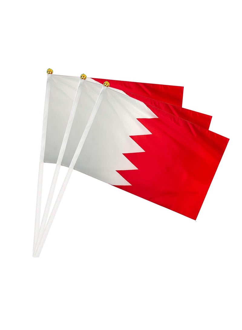برينت شوب فور مي Bahrain Mini Hand Flags For Celebration Small Stick Hand Held Flags Great Souvenirs And Party Favors Handheld Flags For Kids And Adults Decorations Country Flags,Festival Events أعلام البحرين اليدوية الصغيرة للاحتفال، أعلام صغيرة محمولة باليد، هدايا تذكارية رائعة ومفضلات الحفلات، أعلام محمولة للأطفال والكبار، زينة، أعلام البلاد، أحداث المهرجانات  - Image 1