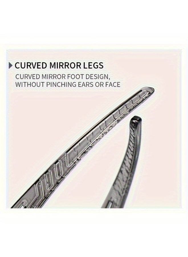 شابية نظارات دراجات هوائية للجنسين، متكاملة، فوتوكرومية - إطار كبير، مصنوعة من مادة البولي كربونات، عدسات مضادة للتوهج، خفيفة الوزن ومتينة للرياضات الخارجية، وركوب الدراجات، والاستخدام الوقائي، ملحقات ركوب الدراجات، تصميم رياضي أنيق، عدسات مرنة - Image 4