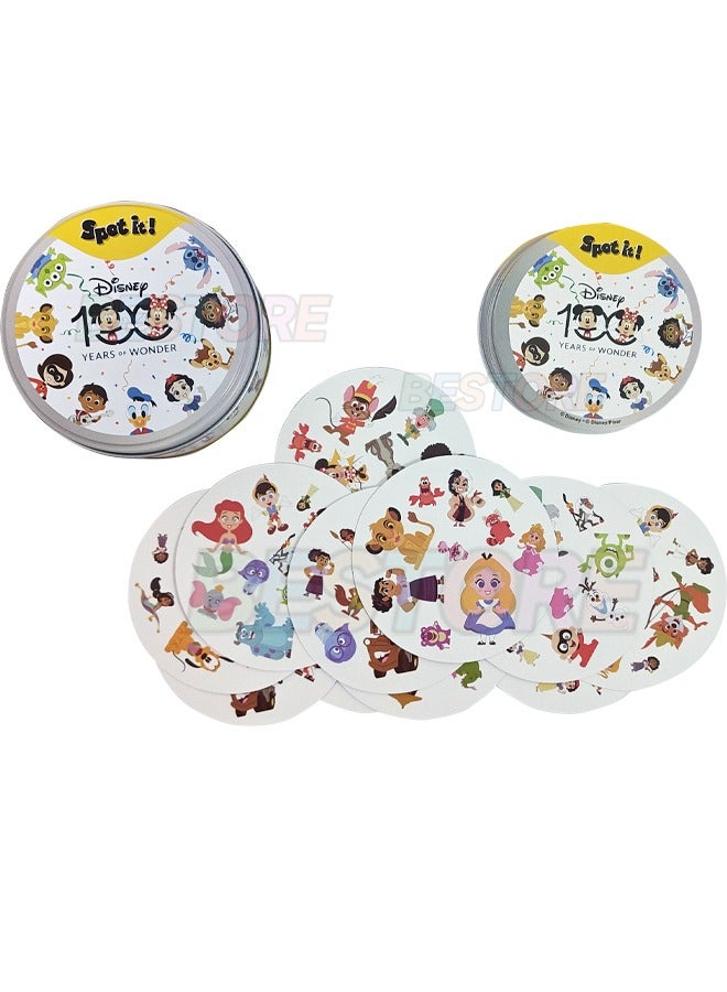 Spot It! Disney 100 Years of Wonder Card Game, Matching Game, Fun Kids Game for Family Game Night, Travel Game for Kids, Great Gift for Kids, Average Playtime 15 Minutes - Image 2