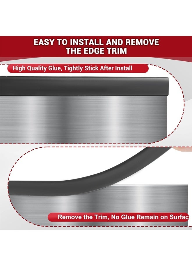 Rubber Edging Trim 6 M Self Adhesive U Shaped Rubber Edging Car Door Edge Protector Rubber Seal Glass Edge Trim Sheet Metal Edging Strip Rubber Edge Protection - Image 5