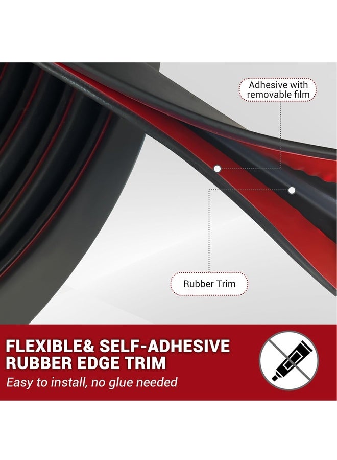 Rubber Edging Trim 6 M Self Adhesive U Shaped Rubber Edging Car Door Edge Protector Rubber Seal Glass Edge Trim Sheet Metal Edging Strip Rubber Edge Protection - Image 3