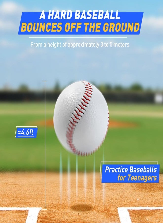 كرة بيسبول جريسفولكوب، كرات بيسبول رسمية لتدريب لاعبي البيسبول من الشباب والكبار، حجم ووزن رسميان مناسبان للتدريب على الضرب والتقاط الكرة ورميها - Image 2