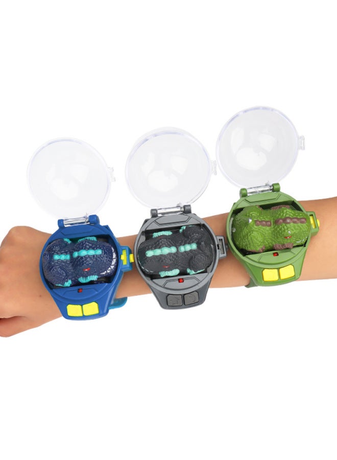 مشاهدة لعبة التحكم عن بعد ديناصور سيارة سبيكة مقاومة للسقوط Tyrannosaurus Rex 3-6 سنوات من العمر الأولاد والبنات الأطفال نسبة الجملة: مشاهدة خزان سبيكة التحكم عن بعد 【شحن USB】 مجموعة بطارية زرقاء - Image 5