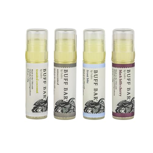 Big Crazy Buffalo BUFF BAR Pure Bison Tallow Lip Balm, Variety Pack, (4 pack) - Our 4 Signature Lip Balms, Moisturizing, Non-Habit Forming - Image 1