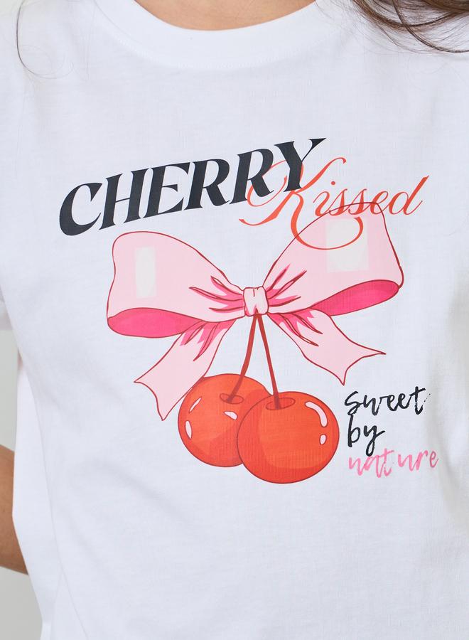 Styli Teen Girls Grown On Sleeve Fruit Graphic T-Shirt - Image 4