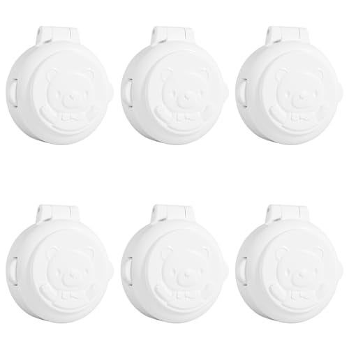 DOERDO DD DOERDO 6Pcs Children Safety Button Security Lock, Car Washing Machine Computer Key Start Protection Cover,Baby Safety Prevent Pressing Device, 1.7Inch - Image 1