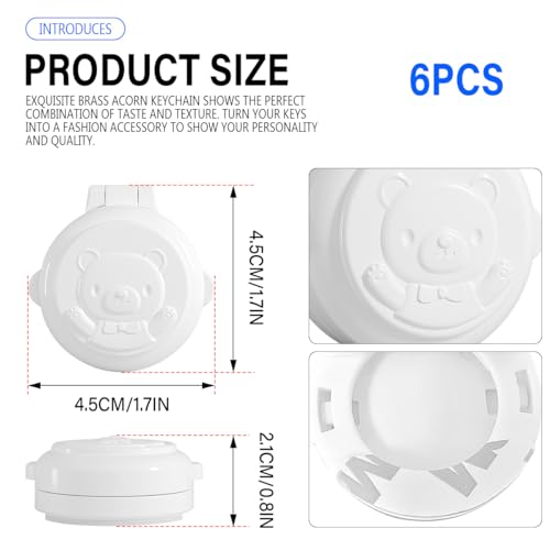 DOERDO DD DOERDO 6Pcs Children Safety Button Security Lock, Car Washing Machine Computer Key Start Protection Cover,Baby Safety Prevent Pressing Device, 1.7Inch - Image 2