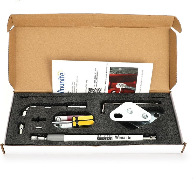 Winunite Compatible with 2015-2025 F150 White Tailgate Assist – Stainless Steel Material, Quiet Controlled Descent, No More Slamming Down, No Drill Bolt-On Installation with All Tools Included - Image 2
