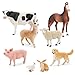 THINKBAY 8PCS Farm Animals Toys for Kids ToddlersRealistic Plastic Farm Animal Figurines Barn Toys with Marwari HorseCowRabbitDogSheepPigAlpacaGoose Preschool Toy Birthday Gift for Boys Girls - Image 2