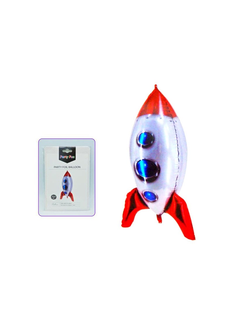 PARTY FUN Foil Balloon Rocket Design, Add a Cosmic Touch to Your Celebration  - Image 2