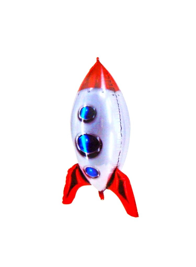 PARTY FUN Foil Balloon Rocket Design, Add a Cosmic Touch to Your Celebration  - Image 1