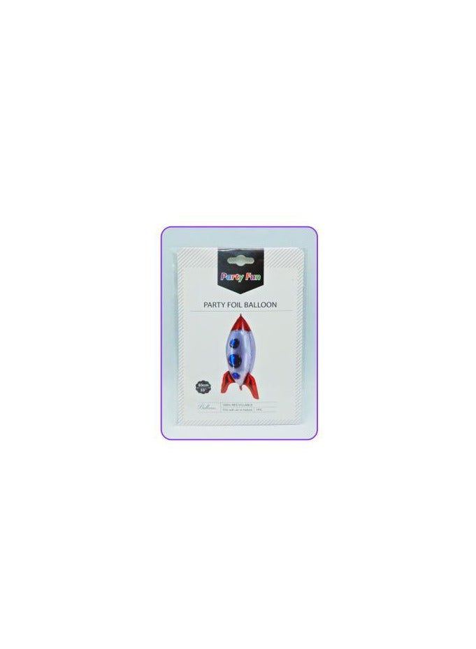 PARTY FUN Foil Balloon Rocket Design, Add a Cosmic Touch to Your Celebration  - Image 3