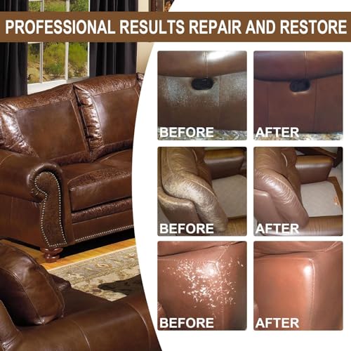 Plextone DIY for Small Leather Repair and Vinyl Repair Kit - Patch Leather and Vinyl with Ease for Car Seats, Shoes, Couches, Repair and More. (Brown) - Image 4
