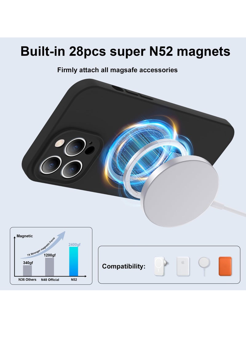 Eligo - iPhone 11 Pro Max MagSafe Case with Magnetic Invisible Stand,【Full Shockproof Protection】Soft Silicone Phone Cover with Kickstand for Apple 11 Pro Max (Black) - Image 1