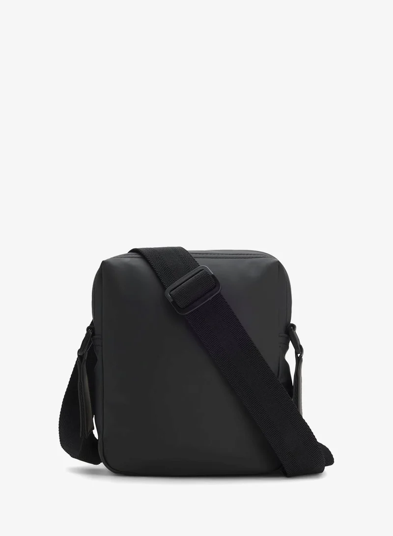 BOSS Black Coated fabric reporter bag with logo patch for Men | Best Price UAE