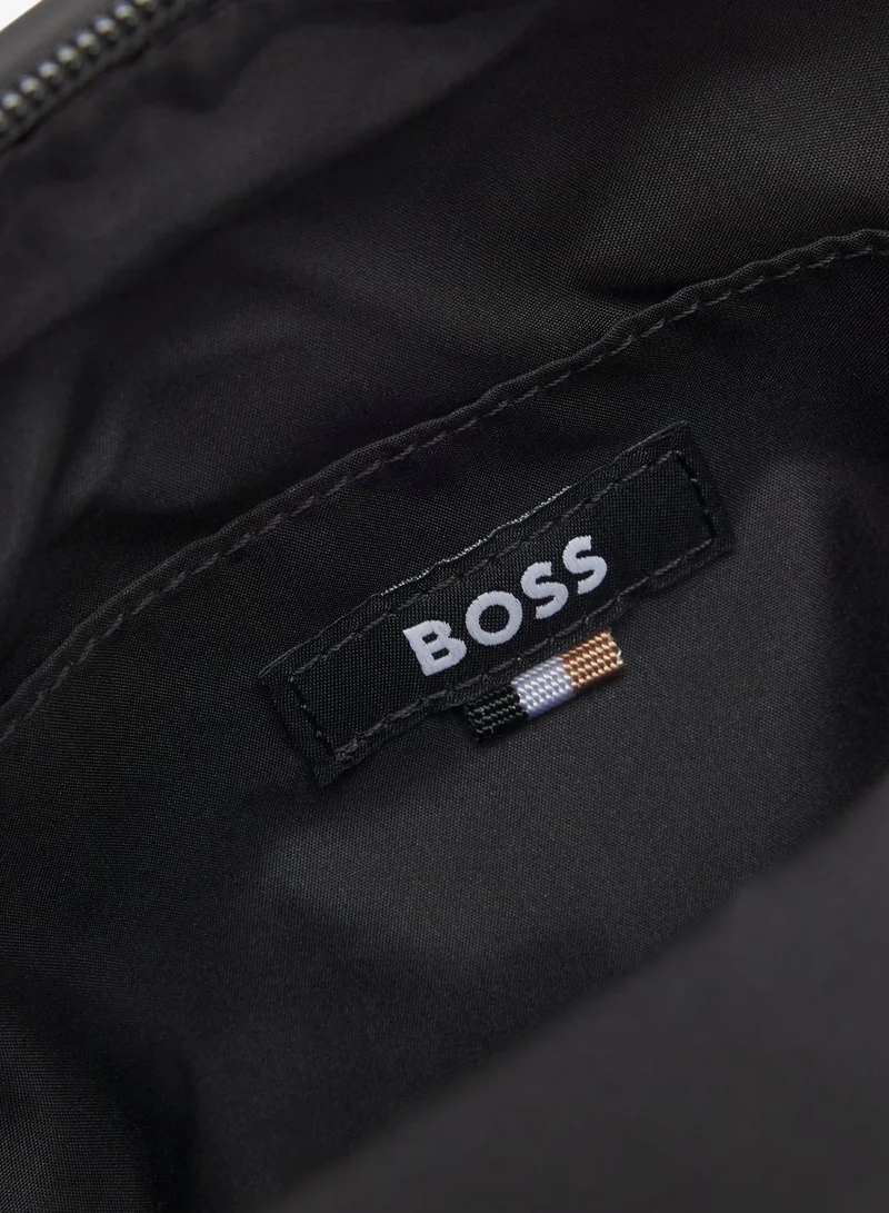 BOSS Black Coated fabric reporter bag with logo patch for Men | Best Price UAE