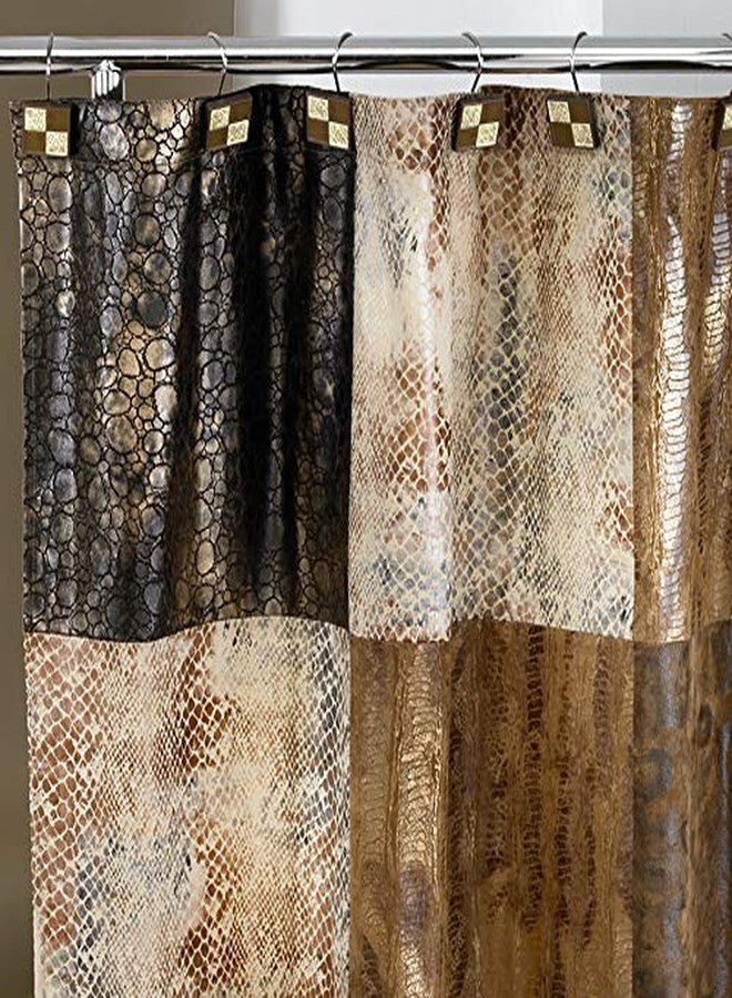 Popular Bath 713176 Shower Curtain Hooks, Zambia Collection, Set of 12, Animal Print/Beige, Chocolate - Image 5