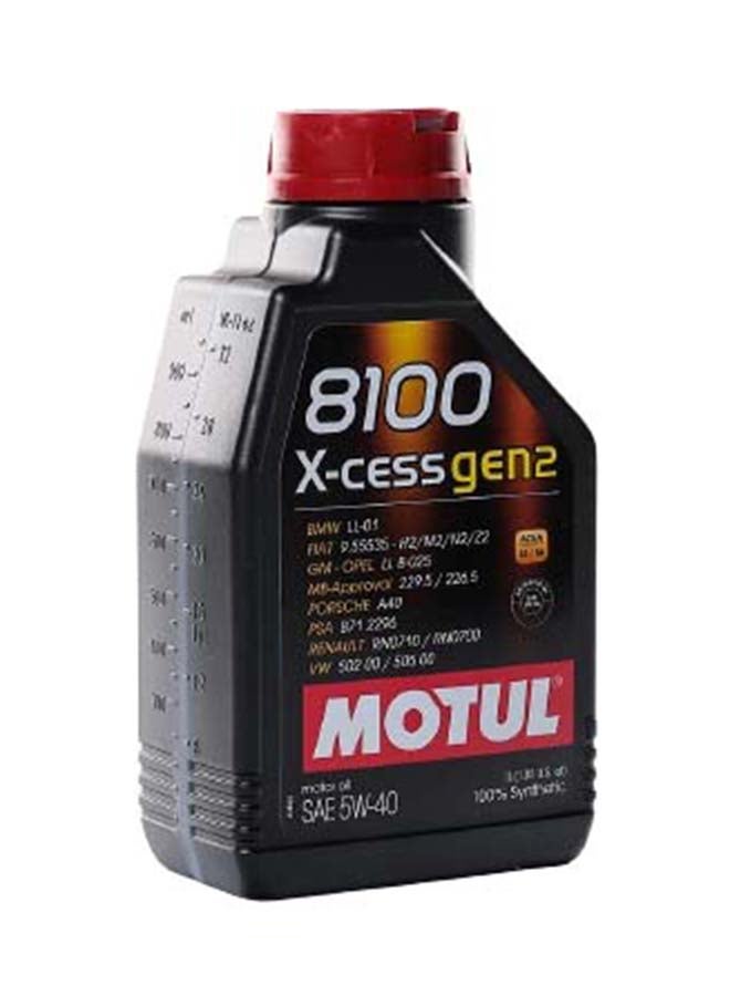 موتول زيت محرك صناعي بالكامل ‎8100 X-CESS gen2 I 5W40‎ سعة 1 لتر – مستورد من أوروبا (عبوة من 6 قطع) - Image 2