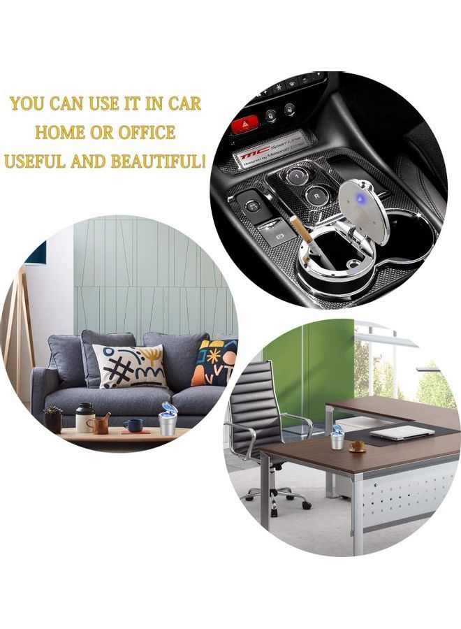 NIBEMINENT 2-Piece Car Ashtray With Lid And LED Light  - Image 4