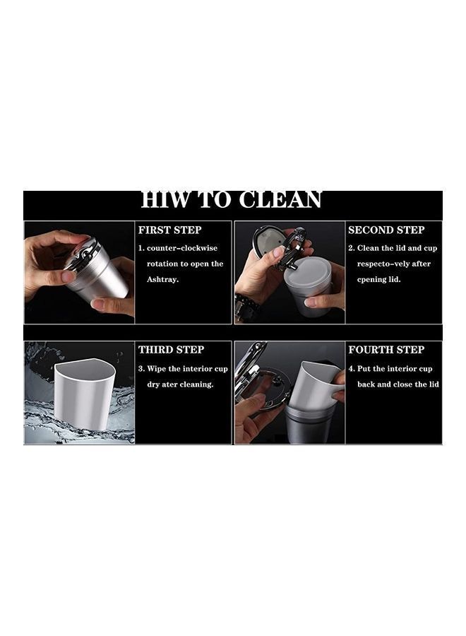 NIBEMINENT 2-Piece Car Ashtray With Lid And LED Light  - Image 5