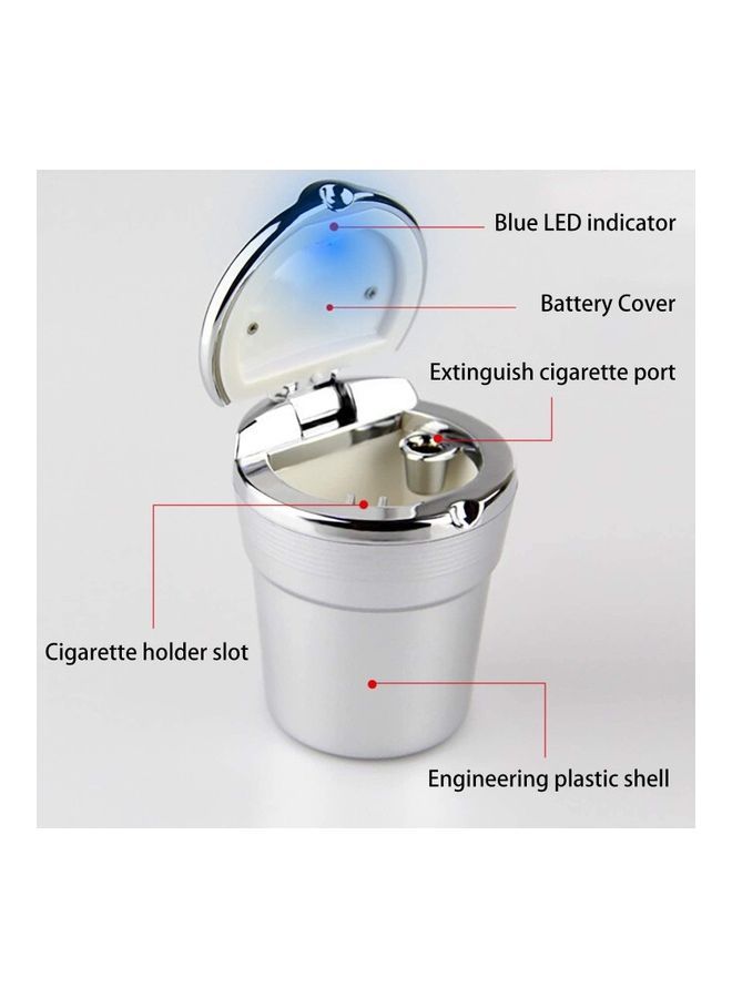 NIBEMINENT 2-Piece Car Ashtray With Lid And LED Light  - Image 2
