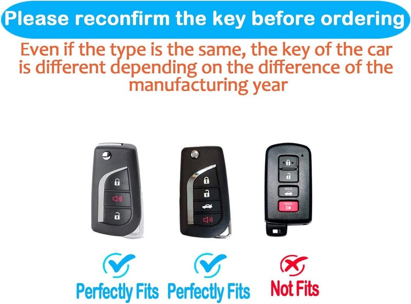 Autophone Pink TPU Key Fob Cover with Keychain for Toyota Models - Image 2