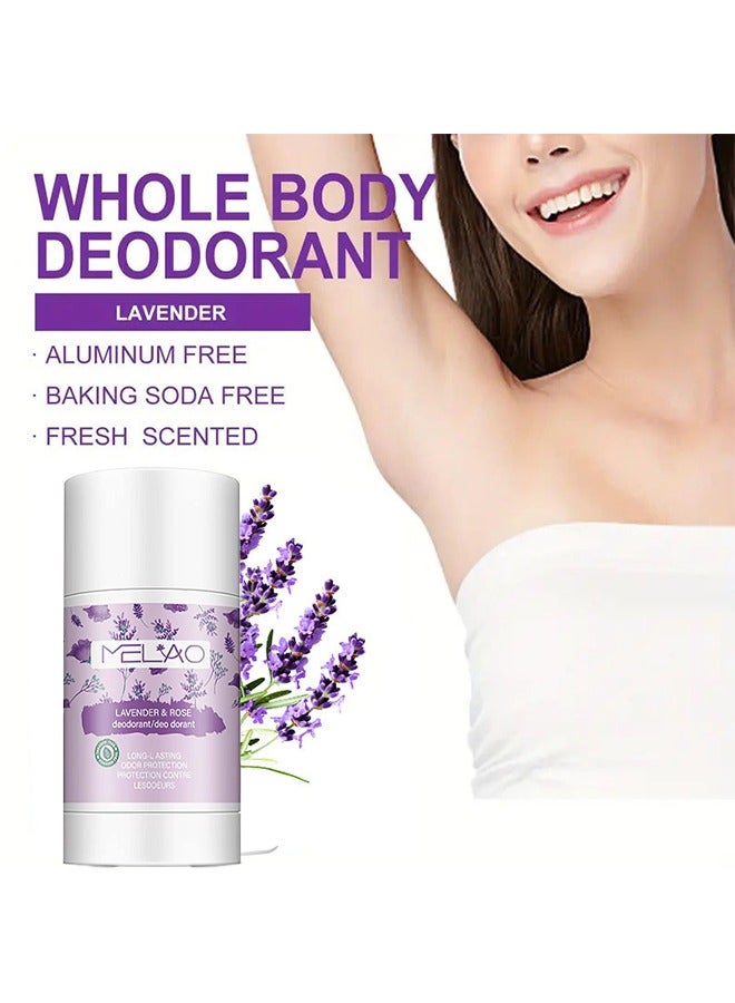 ميلاو مزيل عرق اللافندر روز ، للنساء والرجال خالي من الألومنيوم ، مزيل عرق للجسم مضاد للتعرق ، مزيل العرق كريم عصا صلبة ، إزالة للتحكم في الرائحة طويل الأمد ، عرق الإبط المريح 40 جرام - Image 2
