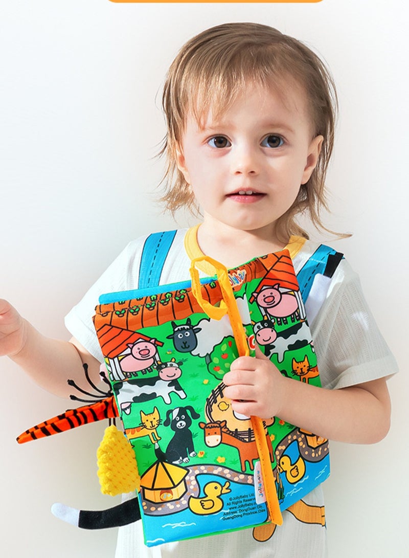 Loquat 9-Piece Baby Toys Early Education Books Cognitive 3D Animal Cloth Books With Rustling Sound - Image 3
