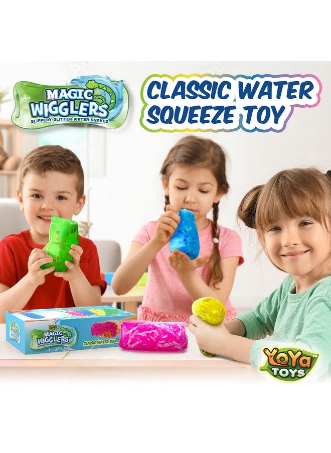 STAUD - Magic Wigglers Water Snake Fidget Toy Water Wiggler Toy, Water Snakes Trick Stress Toy, Slippery Tricky Wiggler Tube 4 Pack Squishy Sensory Fidget Water Snake Toy, 5 Inch Novelty Gift - Image 1
