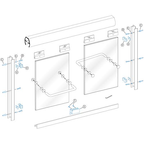 Basco Shower Door Basco 1/4 in. Sliding Shower Door Parts (Infinity) - Image 2