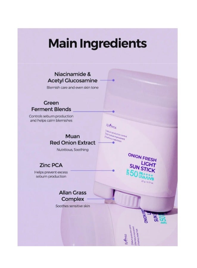 Isntree - Onion Fresh Light Sun Stick - 22G - Image 2