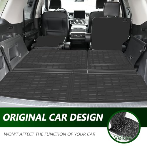 xipoqix 7 Seats Floor Mats Cargo Mat Backrest Mats Compatible with 2018-2024 Ford Expedition Floor Liner Replacement for 2018-2024 Ford Expedition Accessories (Trunk Mat+3rd Backrest Mats+Floor Mats) - Image 2