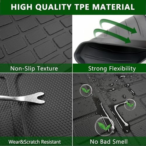 xipoqix 7 Seats Floor Mats Cargo Mat Backrest Mats Compatible with 2018-2024 Ford Expedition Floor Liner Replacement for 2018-2024 Ford Expedition Accessories (Trunk Mat+3rd Backrest Mats+Floor Mats) - Image 4